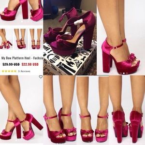 Fashion Nova Pink Bow Heels!